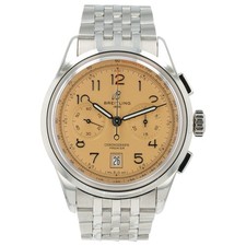Breitling Premier Salmon Dial Stainless Steel...