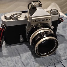 Nikon Nikkormat FT Vintage SLR Camera Black Silver with Nikkor-H 50mm Lens