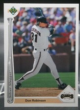 Don Robinson (Giants) - 1991 Upper Deck Silver Slugger Insert #SS16