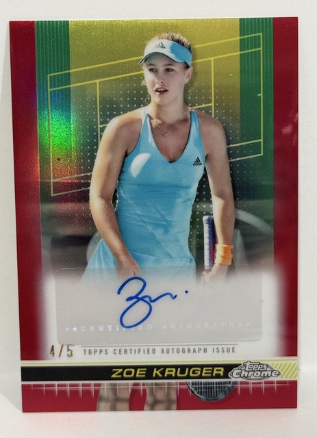 2024 Topps Chrome Tennis Zoe Kruger Auto Red Refractor /5