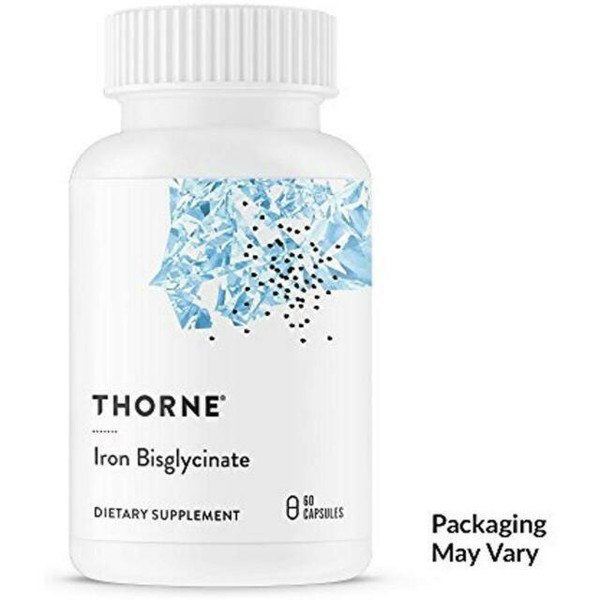 Thorne Research Iron Bisglycinate 25mg Dietary Supplement Unflavored 60