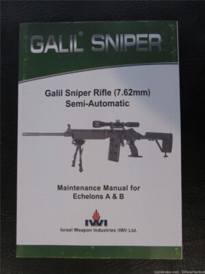 IWI IMI Galil Sniper Manual Reprint