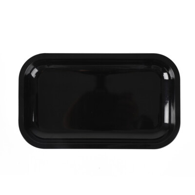 Rolling Tray Medium Size Metal 10.6 x 6.2 Inch Durable Plate Black Color 