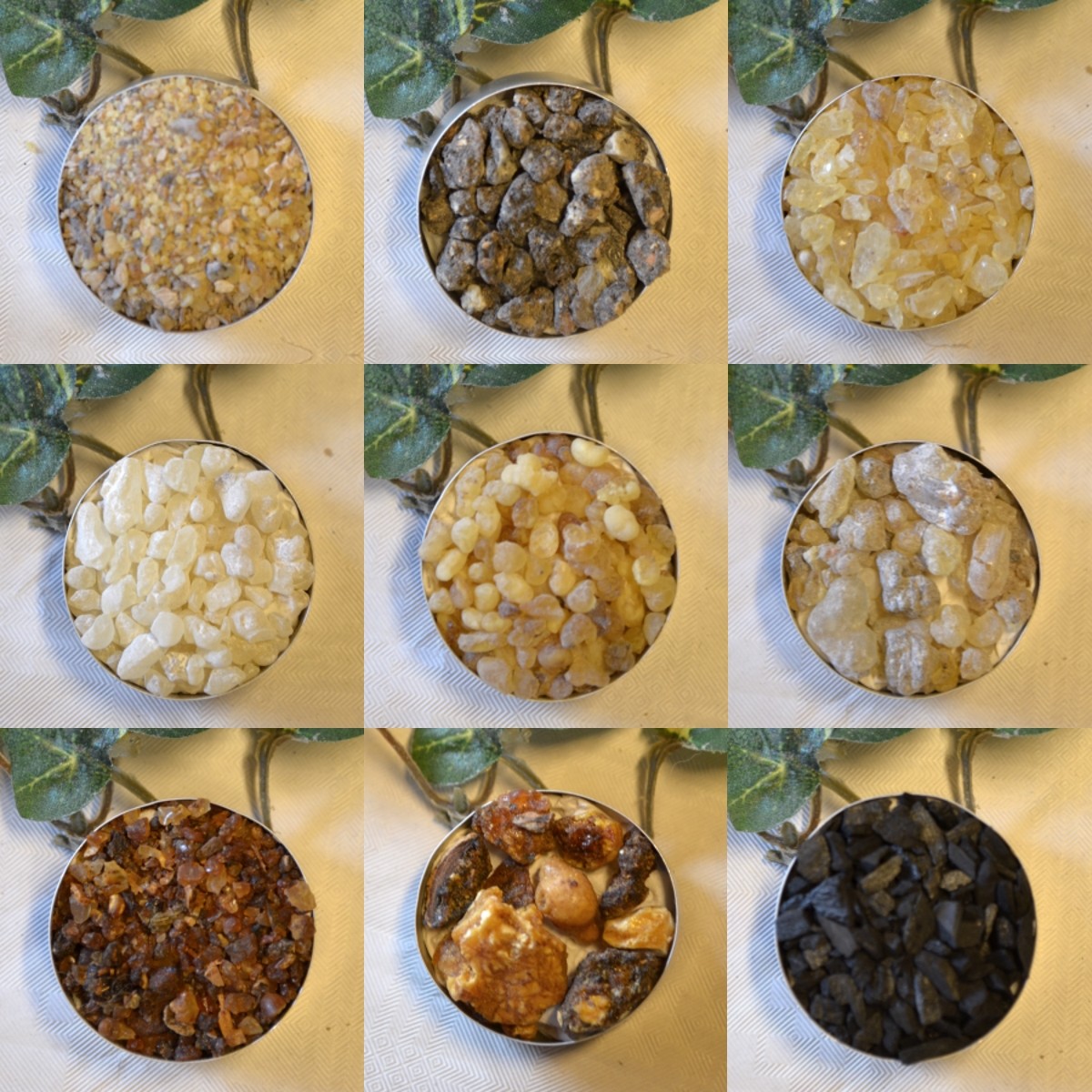 €198/1 kg Räucherset Räuchersortiment Räucherharz 9 Sorten + Geschenk - 50 g