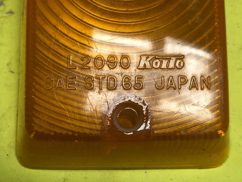 DATSUN 520 521 Pickup Truck Koito Tail Light Lens Genuine New - Picture 3 of 3