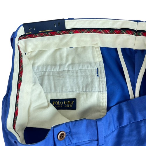 NEW Polo Golf Ralph Lauren Mens Classic Fit Chino Pants 36x32 Stretch Royal Blue - Picture 6 of 8