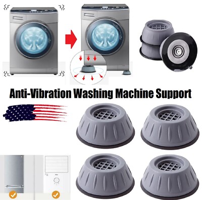8× Anti-Vibration Washing Machine Support Rubber Feet Base Pads Anti-Slip Mat US