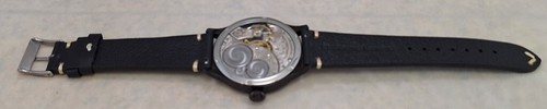 Elgin 12s Pocket Marriage Pocket Watch Conversion 44mm Black PVD 1917 Movement - Picture 8 of 10