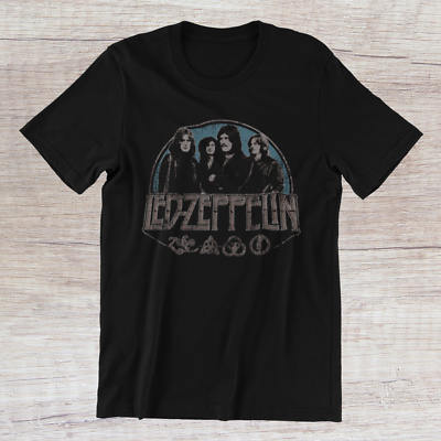 LED ZEPPELIN T-Shirt Zoso Symbols Heavy Rock Band on Ring Spun Cotton Tee