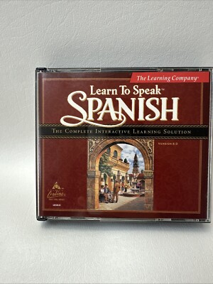 LEARNING COMPANY INTERACTIVE 'LEARN TO SPEAK SPANISH' VER. 8.0 1999 - MINT - FS