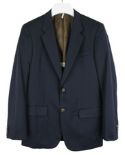 CUSTOMELLOW Blazer Men's SMALL Half Lined Blue Single Breasted Inner Pocket