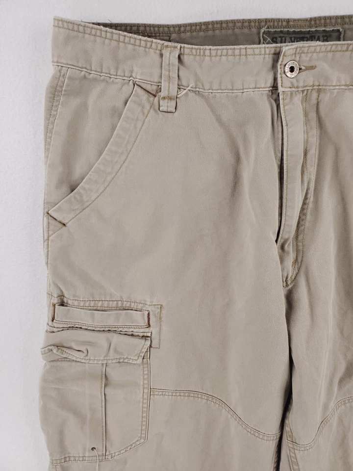 VTG Silvertab Pants Mens 40x32 Khaki Trooper Cargo Baggy Y2K Utility Paratrooper - Image 3 of 4