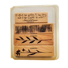 Stampin Up The Art of Life Wood Stamp Set Mounted Cardmaking Backgrounds