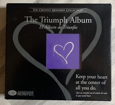 Creative Memories 7x7 Triumph Album Purple Silver Heart 12 Pages Scrapbook