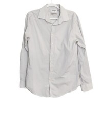 Goodfellow  Co Mens Gray Long-Sleeve Button-Down Shirt Size M