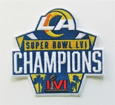 LOT OF (1) L A RAMS SUPER BOWL LVI CHAMPIONS EMBROIDERED LOGO PATCH  (ITEM 26B)
