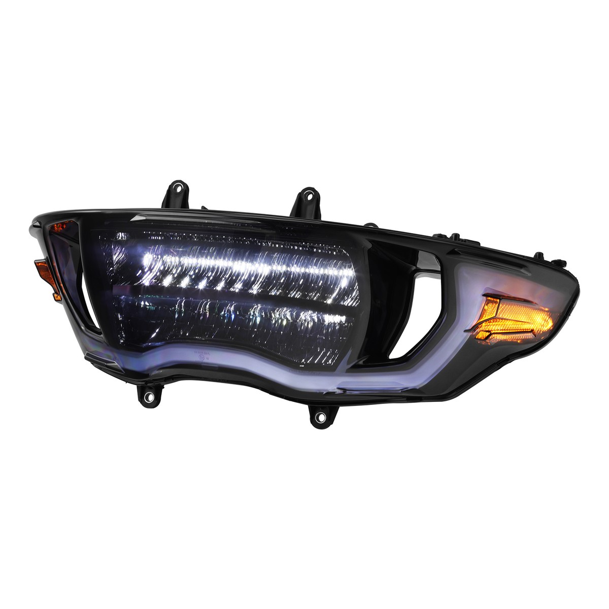 Front LED Headlight Assembly Black Lens For Harley CVO Road Glide