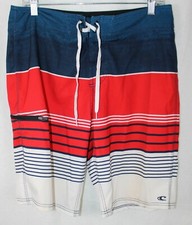 ONeill Mens Size 32 Red White  Blue Board Shorts Swimming Trunks