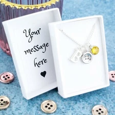 Button Necklace, Personalised Jewellery, Sewing Pendant, Gift For Grandmother