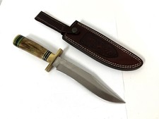 Custom Handmade 12.5" Bowie Knife with Ornate Sheath Heavy Duty