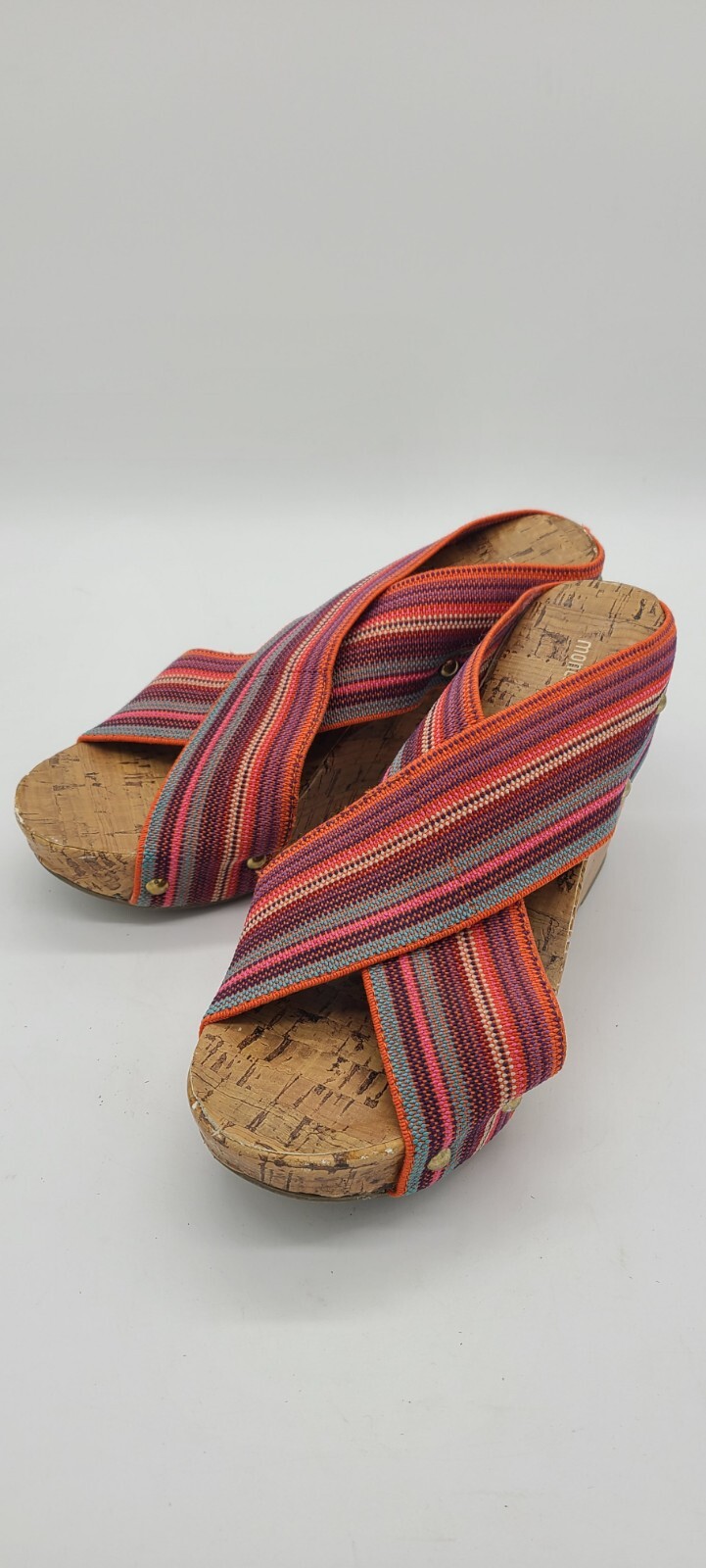 APL Sandali con zeppa Boho multicolore a righe tessuto elasticizzato 6 5 slip on MONTEGO BAY CLUB