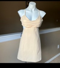 Zara Cut OUT LINEN BLEND DRESS 4688/325 SS22 s Dress made of linen blend fabric.