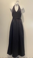 Jim Hjelm Occasions Womens Gray Silky Satin Formal Gown Dress Size 10 I 