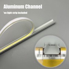 6" / 15mm Width Aluminum LED Strip Mount Channel for W12mm COB LED Strip Light