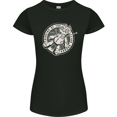 Thinking Of You Voodoo Doll Goth Womens Petite Cut Maglietta