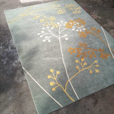 Modern Floral Hand Tufted Area Rug Living Room Kitchen Kids Flower Rug Bedroom.