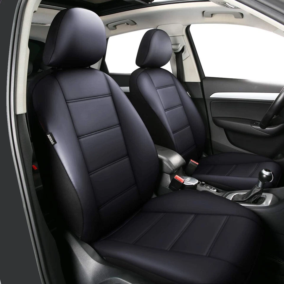 9PCS Car Seat Covers PU Leather Waterproof Protector Universal Full Set 5-Seats Foto 2 de 4