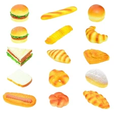 Artificial Realistic Hamburger Model Simulations PU Hamburger Bread Photography
