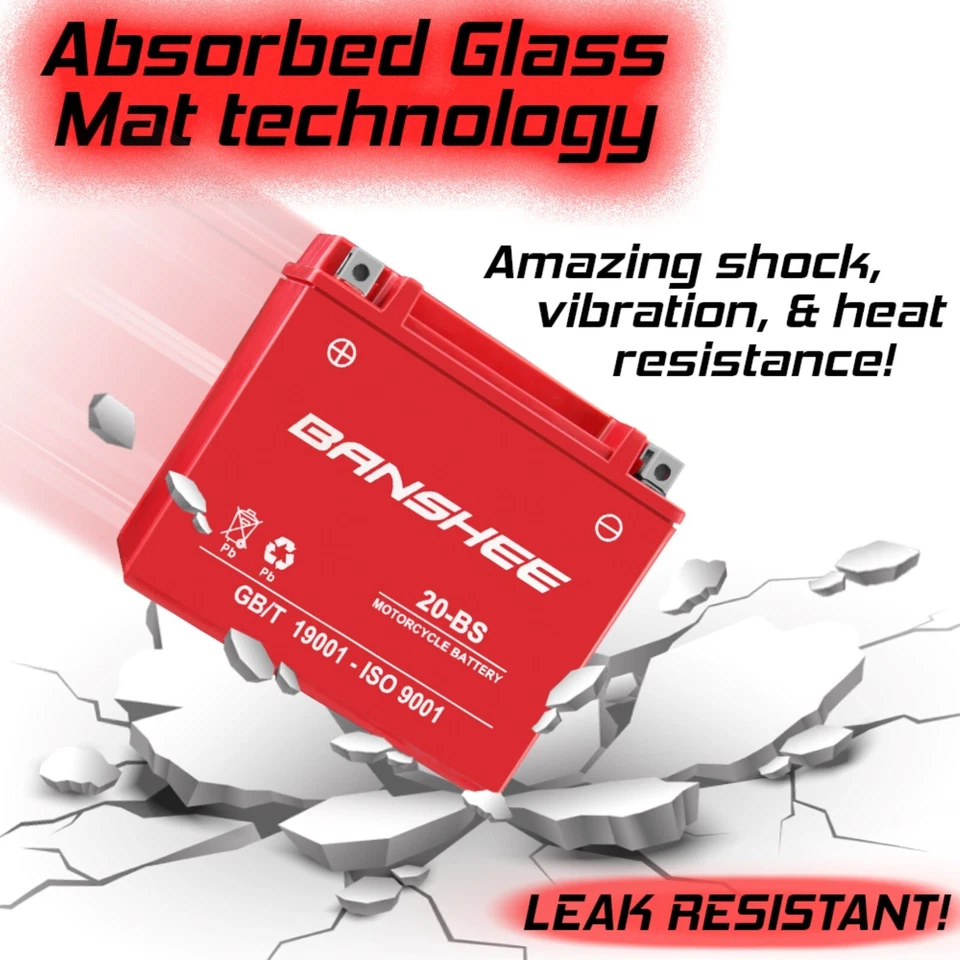 Banshee YTX20-BS Battery for Suzuki VZ1600 Marauder 2004–2004 AGM 310 CCA - Image 3 of 4