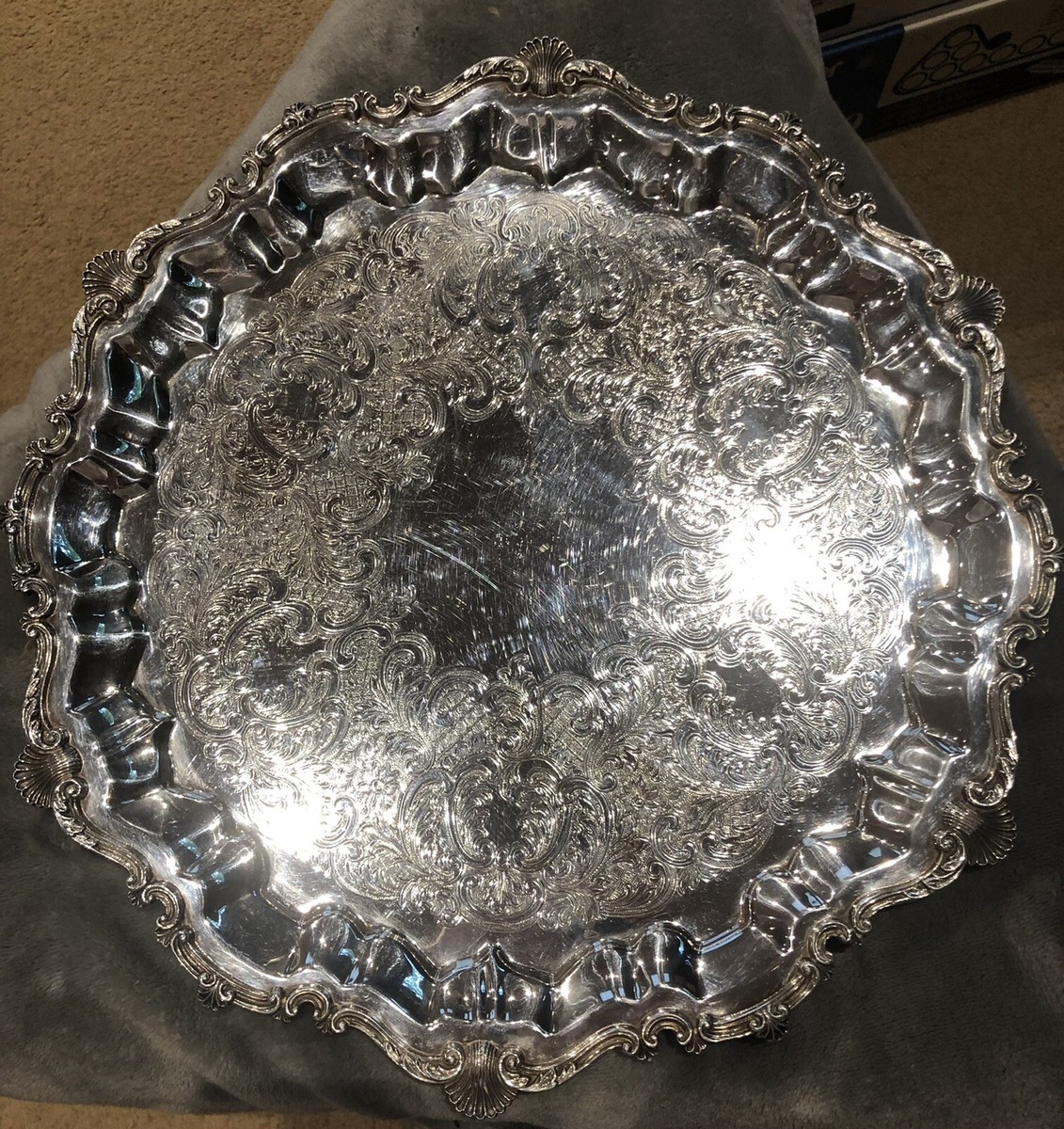 Vintage Friedman Silver Co Butlers Serving Tray Silver Plated