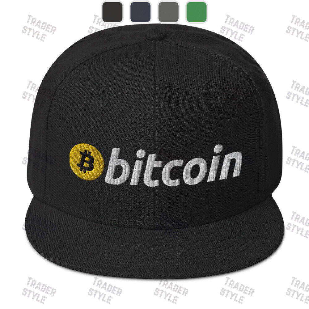 Bitcoin Snapback Cap BTC crypto cryptocurrency trading trader embroidery hat  | eBay