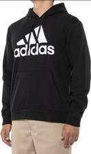 NWT Adidas Mens CVC Fleece Golf Pullover Hoodie Black Medium ADVR0801 Logo Warm