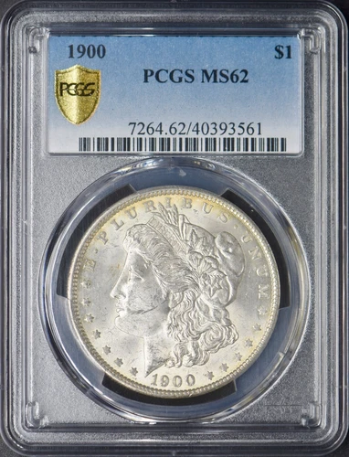 1900 Morgan Silver Dollar - PCGS MS62 - Gold Shield Label - ✪COINGIANTS✪
