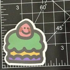 Cupcake With Red Cherry Smiling Matte - Vinyl Decal Sticker Bomb Kawaii Fun