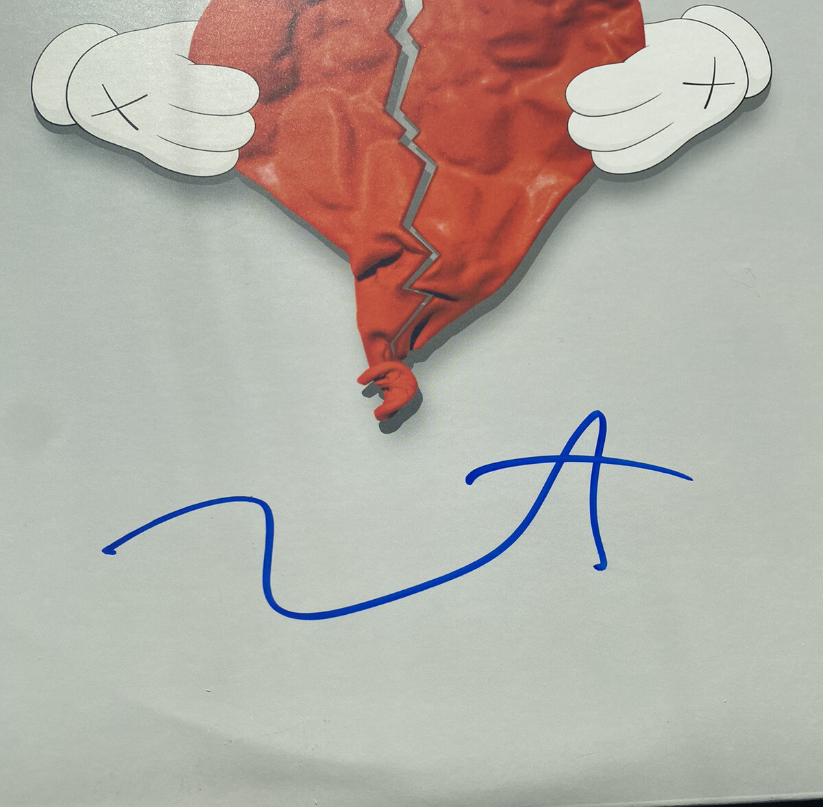 KANYE WEST SIGNED AUTO 808 HEARTBREAK ALBUM VINYL LP YEEZY w