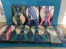 LOT OF 7 Silver One International Wood Paddles  Paddleball The Champions Court