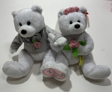 TY Beanie Babies WE DO the Wedding Bears set of 2 8.5”