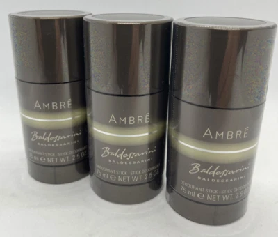 (222,18€/L) Baldessarini Ambre 3 x 75 ml Deodorant Stick Deostick NEU OVP