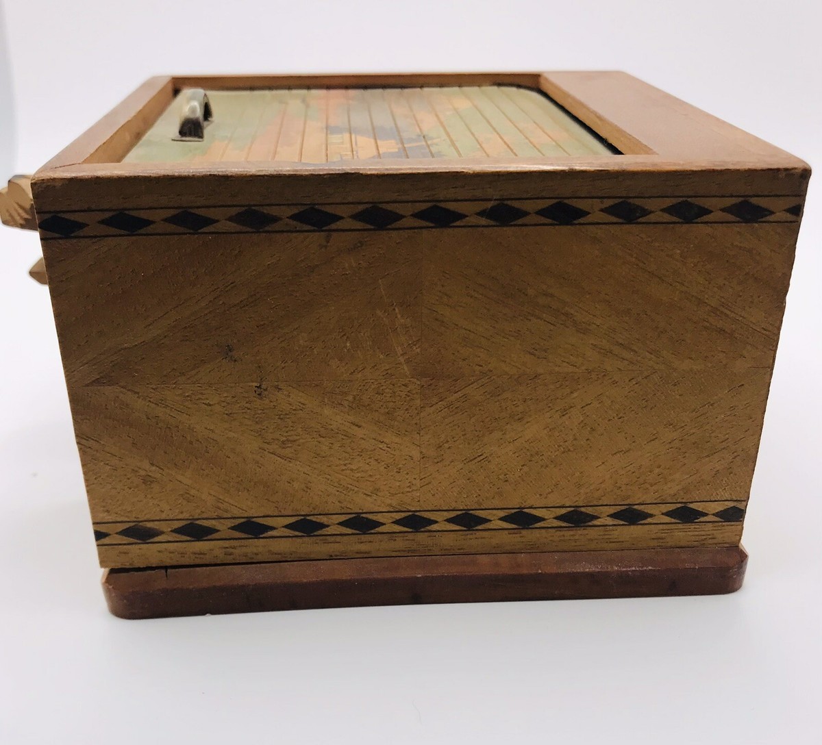 Mechanical Cigarette Box RARE Mid Century Japanese Roll Top 