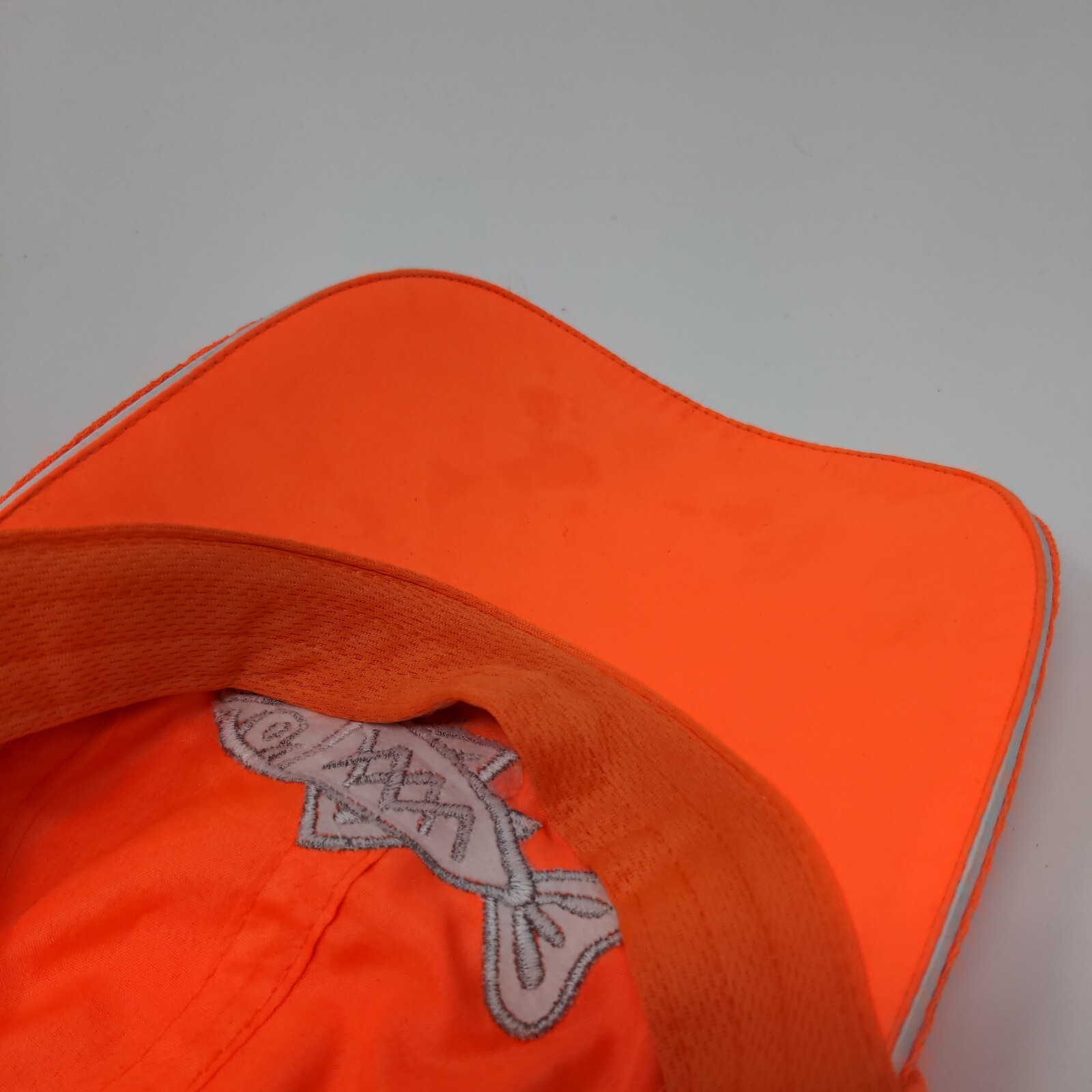 Fish Strapback Hat Orange One Size Adjustable Emb… - image 8