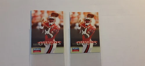 Terrell Owens "ROOKIES X2".....1996 Skybox Impact Football (Two Cards)