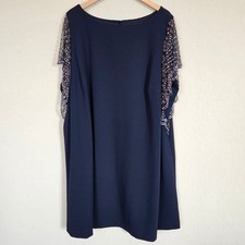 Xscape Shift Dress Bead Sleeves Plus Size 22W Wedding Guest Mother of the Bride