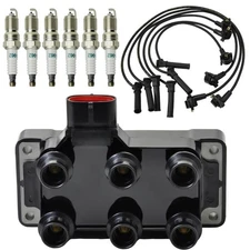 Set of 1 DG452 Ignition Coil Pack & 6PCS Spark plugs & wires Compatible with ...