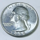 1958 D Washington Quarter 90% Silver Uncirculated Coin from Set #7479