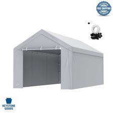 Tettoia UV impermeabile 10x20 piedi con pareti laterali per garage e posto auto coperto