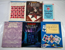 Lot of 6 Quilting Themed Books, Quiltmaking, Patterns, Singer, Simplicity's